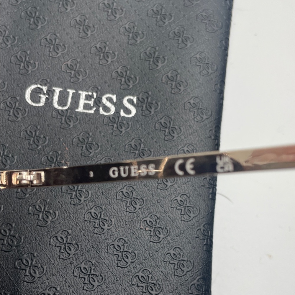 Guess Aviator Sunglasses Silver Frame with Brown Gradient Lenses - Picture 5 of 5